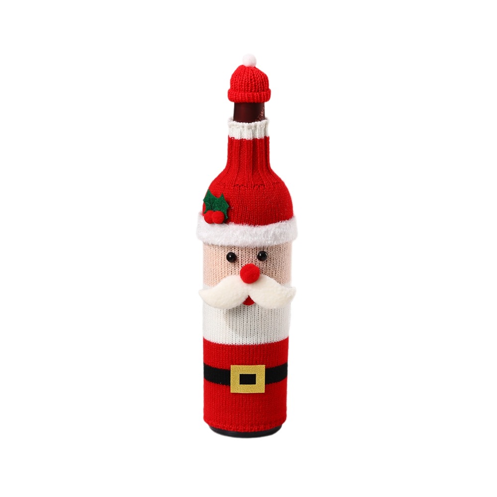 Wine Beer Hat - Knitted Wine Bottle Cover with Mini