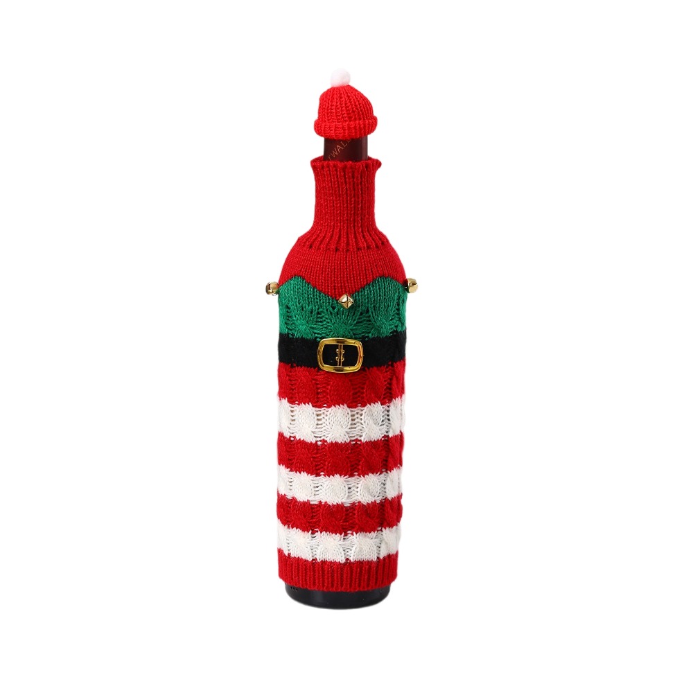 Wine Beer Hat - Knitted Wine Bottle Cover with Mini