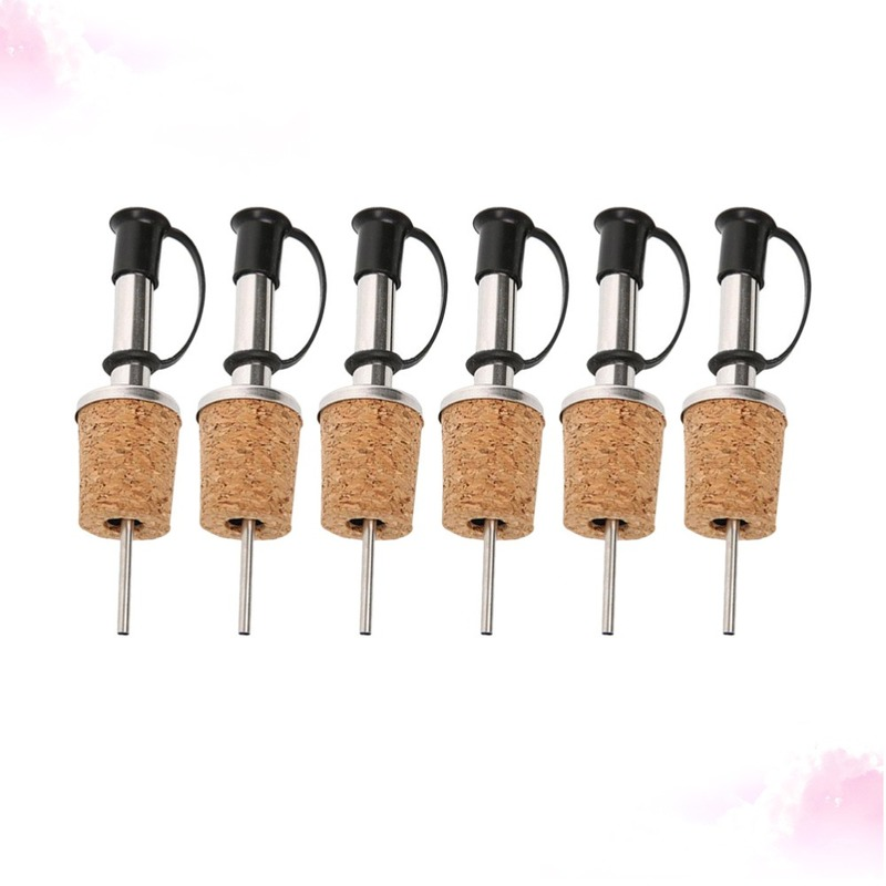Wine Aerator Pour - 6 Chiếc Đồng Hồ Thép Không