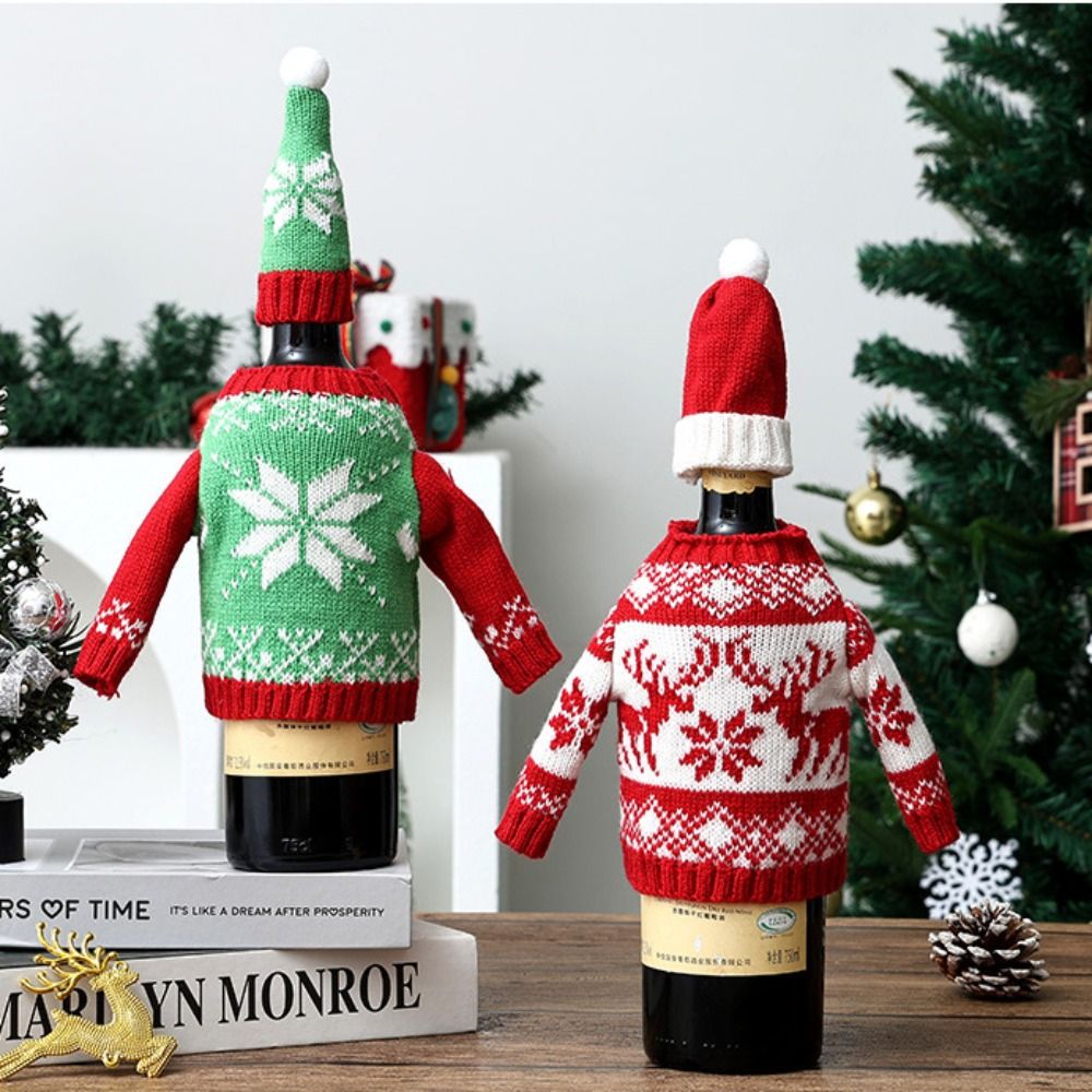 Elk Wine Bottle Cover Snowflak - đánh giá và giá Wine Beer Hat