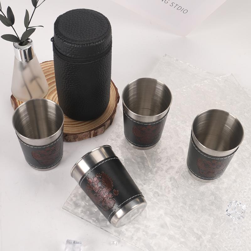 4Pcs/Set Outdoor Travel Cups S - đánh giá và giá Whisky Beer And Wine