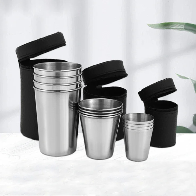 4Pcs Outdoor Travel Stainless  - đánh giá và giá Whisky Beer And Wine