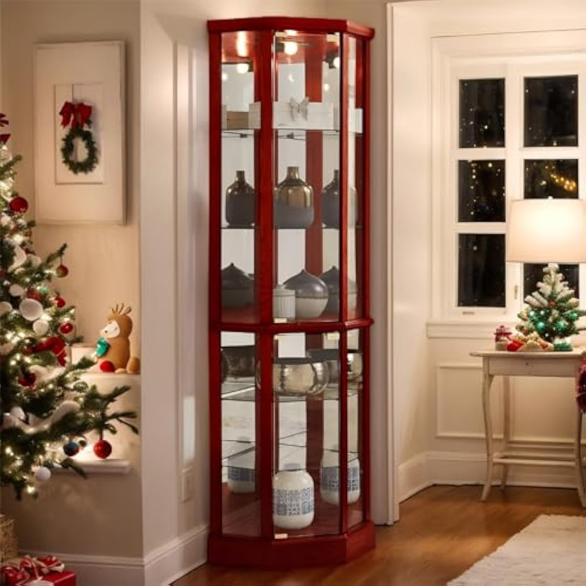 Tall Lighted Curio Cabinet 70  - đánh giá và giá Wine & Beer Guayaquil