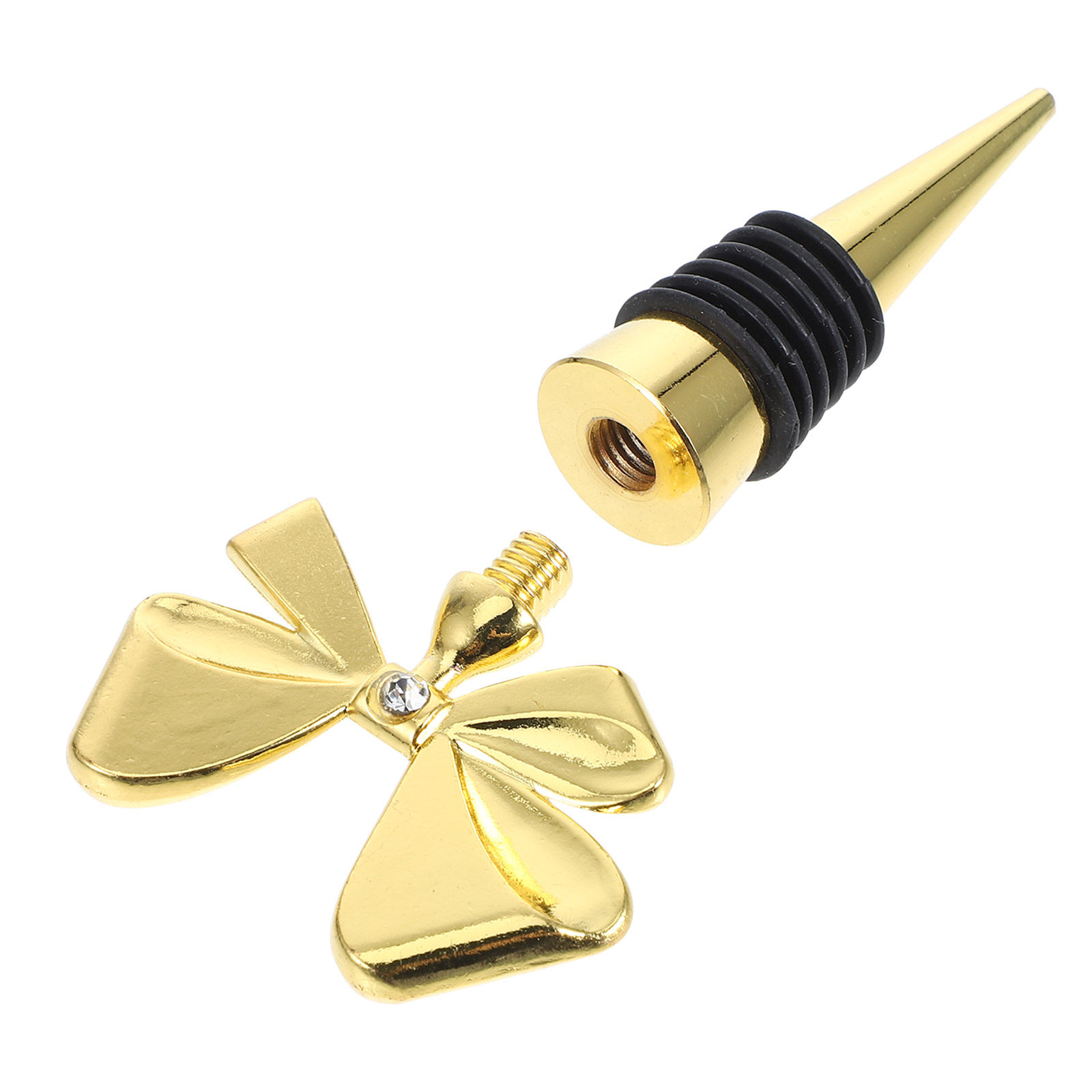 Gold Bowknot Wine Stopper Sili - đánh giá và giá Whisky Beer And Wine